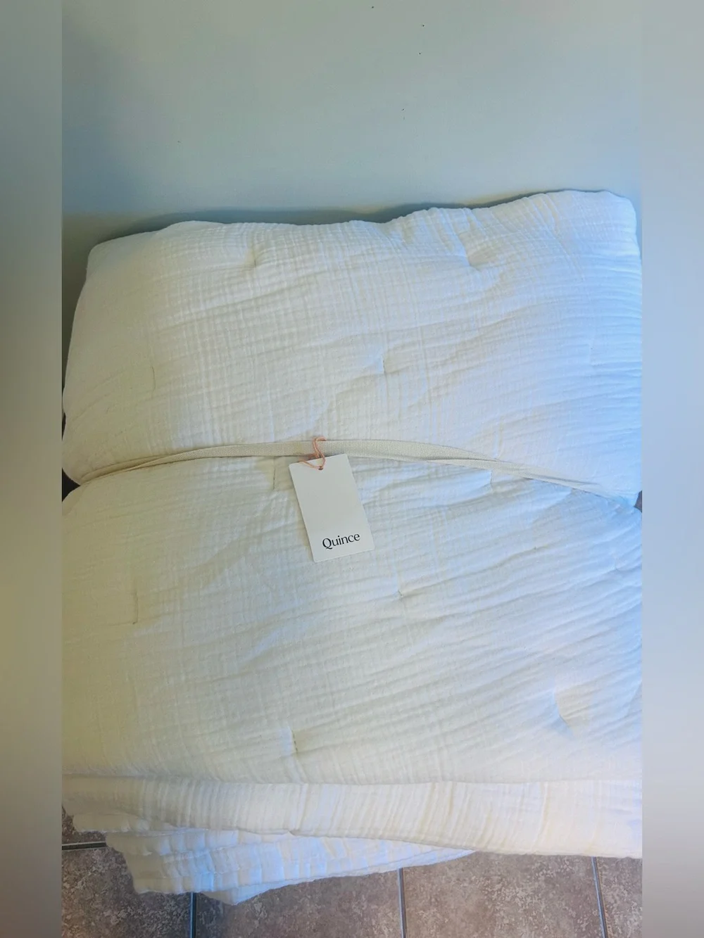 NWT Quince Organic Cotton Gauze Dream Quilt in White!